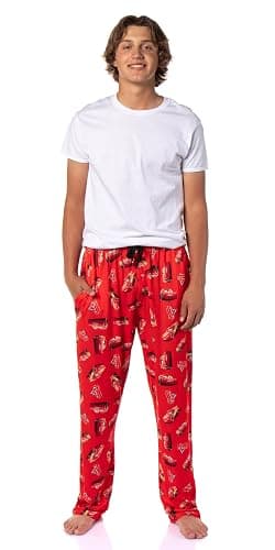 Disney Cars Men's Lightning McQueen with Logo Design AOP Adult Lounge Sleep Pajama Pants thumbnail 2