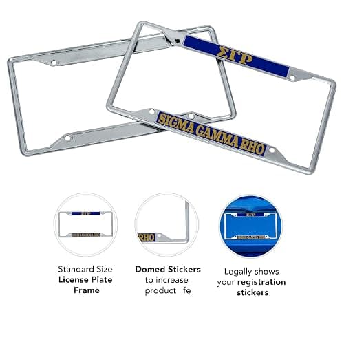 Desert Cactus Sigma Gamma Rho Car Accessories SGRhos Sigmas Metal License Plate Frame and Tag Holder for Front or Rear of Vehicle (Metal Car Mount Placa - Standard) thumbnail 4