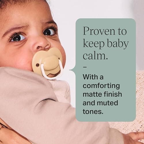 Tommee Tippee Anytime Matte Newborn Pacifier, 0-6 Months, Pack of 6 | Symmetrical Baglet, BPA-Free Silicone Soother, Blue & Green thumbnail 6