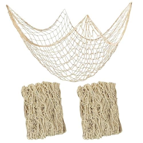 Wulitaotao 2 PCS Fish Net Decorations,80 x 40 Inch,Ocean Themed Party Decor | Fish Net for Table Decor, Nautical Wall Hanging Fishing Net for Coastal Bedroom, Bathroom, or Under The Sea Party Decorations - Image 1