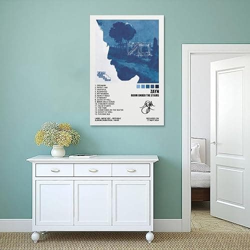 GOLLO Zayn Poster Room Under The Stairs Music Album Cover Posters for Room Canvas Wall Art Bedroom Decor 12x18inch(30x45cm), Unframe-style-4 thumbnail 4
