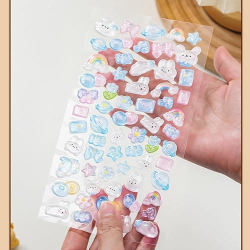 Embossed Animal Sticker Cartoon PVC Resin for Scrapbooking Notebook Journal Phone Cover Luggage Rewarding Color thumbnail 2