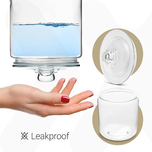 Le’raze 3pc Canister Sets for Kitchen Counter + Labels & Marker - Glass Cookie Jars with Airtight Lids - Food Storage Containers with Lids Airtight for Pantry - Flour, Sugar, Coffee, Christmas gift. thumbnail 5