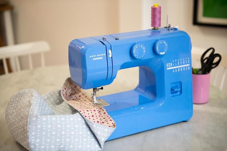 Janome Blue Couture Easy-to-Use Sewing Machine with Interior Metal Frame, Bobbin Diagram, Tutorial Videos, Made with Beginners in Mind! thumbnail 2