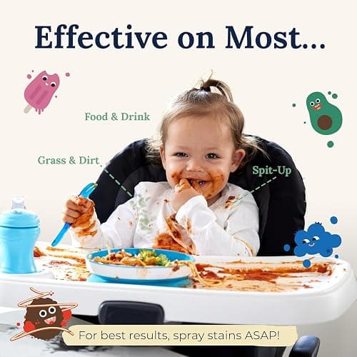 Miss Mouth's Messy Eater Stain Treater - 32oz Refill - Newborn & Baby Essentials - No Dry Cleaning Food, Grease, Coffee Off Laundry, Underwear, Fabric thumbnail 4