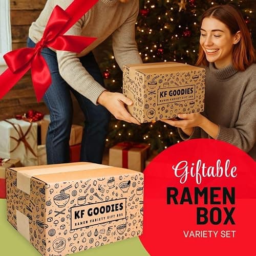 KF GOODIES Korean Ramen Variety Pack Gift Box (12 Count) - Spicy Buldak Noodle Assortment for Birthdays, College Care Packages, Office Snacks and Gifts thumbnail 3