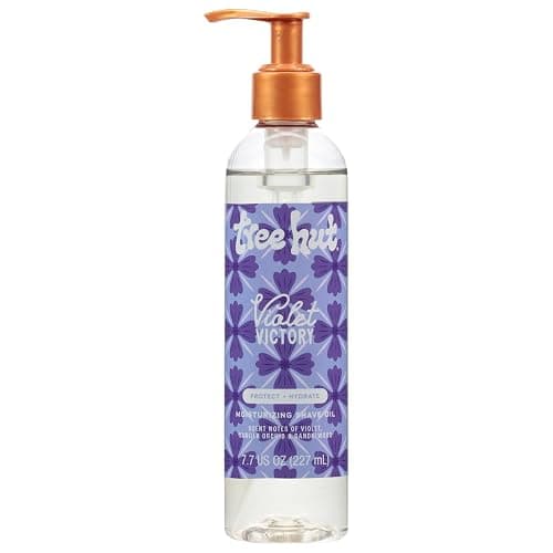 Tree Hut Violet Victory Moisturizing Shave Oil, Hydrating & Nourishing Shave with Shea Butter & Natural Oils, Helps Prevent Bumps & Irritation, Smooth & Soft Skin, Shaving Cream Alternative, 7.7 oz - Image 1