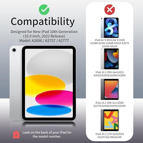 kenke Case for iPad (A16) 11 Inch 2025, iPad 10th Generation 10.9 Inch 2022, Slim Trifold Stand Case with Pencil Holder, Soft TPU Smart Back Cover, Auto Sleep/Wake, Cream White thumbnail 2