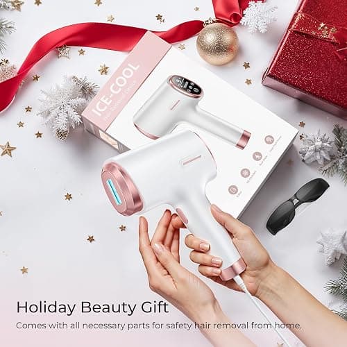 Ubroo IPL Laser Hair Removal for Women and Men, 45°F Ice Cooling Laser Hair Removal Device for Face & Body, At-Home Painless Hair Remover with Long-Lasting Results, Smooth Skin Gift thumbnail 7