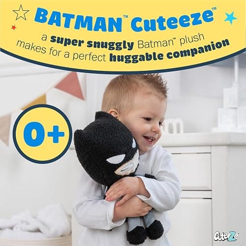 Kids Preferred WB DC Batman Cuteeze Extra Soft Plush Stuffed Superhero Toy for Baby and Toddler Boys and Girls – 12 Inch Size thumbnail 2