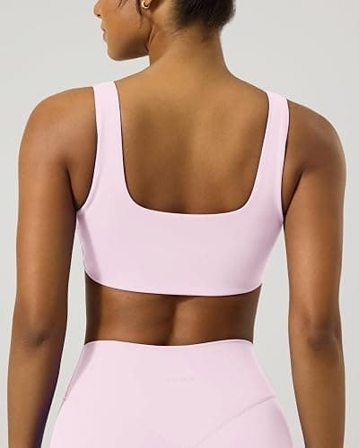 PAVOI ACTIVE Twist Front Sports Bra for Women - Two Ways Customizable Coverage Workout V Plunge Front & Back Bra, FlexFlow thumbnail 4