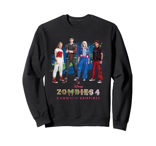Disney ZOMBIES 4 Nova & Victor + Zed & Addison Official Logo Sweatshirt - Adult Unisex - Heather Grey - XX-Large - Image 1