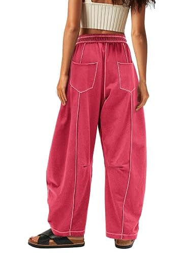 Yanekop Women's Baggy Wide Leg Palazzo Pants thumbnail 2