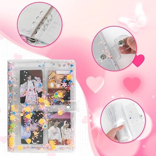 A5 Photocard Binder, Clear K-Pop Korean Pop Photocard Holder Binder Book, 200 Pockets Instax Photo Album for Polaroid Snap Kpop Photocard Holder Book/​Fujifilm Instax Mini photocard album thumbnail 4