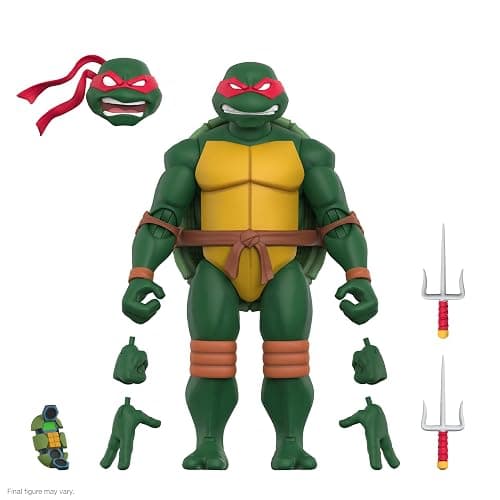 Super7 ULTIMATES! Teenage Mutant Ninja Turtles Raphael - 7" TMNT Action Figure with Accessories Classic Cartoon Collectibles and Retro Toys - Image 1
