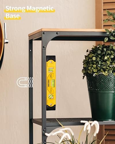 Torpedo Level Magnetic, Firecore 9 Inch Shockproof Small Leveler Tool with 3 Bubble Spirit Level 45 90 180 Degree, Construction Levelers for Hanging Pictures Install Shelf Home Renovation thumbnail 3