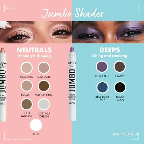 NYX PROFESSIONAL MAKEUP Jumbo Eye Pencil, Blendable Eyeshadow Stick & Eyeliner Pencil - Black Bean (Black) thumbnail 4