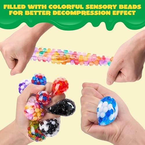 JOYIN Mini Stress Balls, 24 Pack Squishy Toys Fidget Balls for Adults, Squishy Stress Relief Balls, Relieve Work Anxiety, Exercise Hand Flexibility, Party Favors thumbnail 4