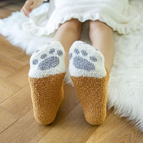 Plush Slipper Socks Women - Colorful Warm Fuzzy thumbnail 3