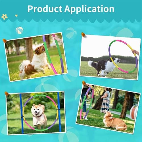 2 Pack Color Hoop - Size & Length Adjustable, Plastic Toys for Kids & Party Games, Gymnastics & Dog Agility Equipment, Christmas Wreath thumbnail 2