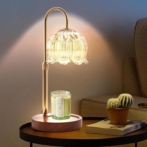 Paryou Kerzenwärmer Lampe mit Dimmer - Elektrische Kerzenlampe mit Timer für Glaskerzen Duftkerzen mit 2 Glühbirnen - Image 1