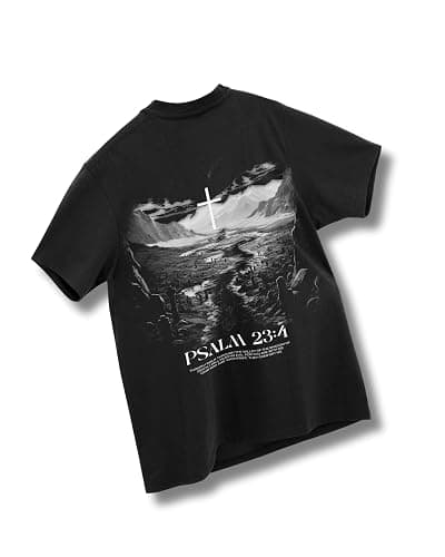 SAVD Christian Oversized T-Shirt for Men – Faith-Based Tee, 100% Cotton, Bible Verse Back Graphic, Bold Christian Design - Image 1