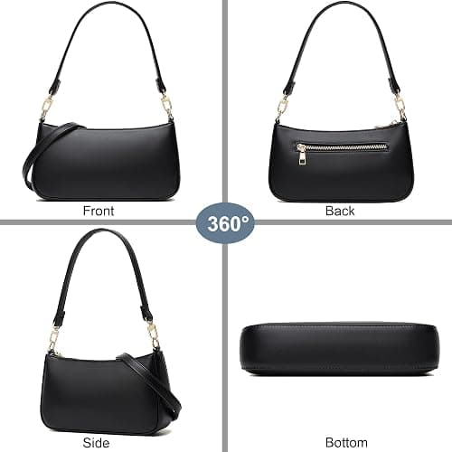 NIUEIMEE ZHOU Shoulder Bag for Women Retro Vegan Leather Classic Clutch Tote HandBag thumbnail 2
