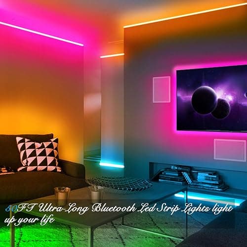 DAYBETTER LED Strip Lights 100ft RGB Lights Strip for Bedroom, Desk, Indoor Room Living Room Brithday Gifts Home Decor with Remote, 24V Power Supply thumbnail 4