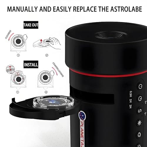 [2025 8th Gen] Star Projector, Galaxy Projector for Bedroom Night Light with Timer, Mood Lighting, Solar System Realistic Space Planetarium Projector Moon Lamp, Room Decor for Ceiling Kids Adults thumbnail 7