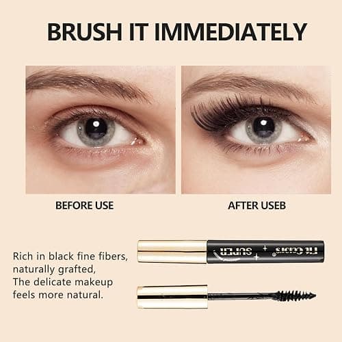 Joyeee Coloured Mascara, 12 Colors Colorful Mascara Set, Rainbow Waterproof Mascara 3D Fiber Lash Mascara Volume Eyelash, Charming Natural Eye Makeup thumbnail 5