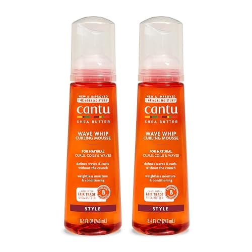 Cantu Wave Whip Curling Mousse for Natural Hair with Pure Shea Butter, 8.4 fl oz (Pack of 2) - Image 1