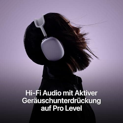 Apple AirPods Max Kabellose Kopfhörer, aktive Geräuschunterdrückung auf Pro Level, Transparenzmodus, personalisiertes 3D Audio, USB-C Ladecase, Mitternacht thumbnail 4