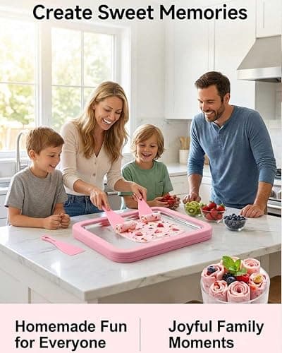 Rolled Ice Cream Maker, DIY Ice Cream Roll Tray | DIY Kit, Ice Cream Rolls, Homemade Desserts, Roll Tray Included, Fun for All Ages thumbnail 8