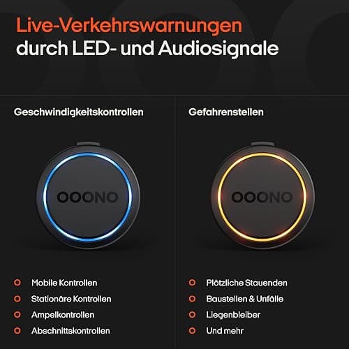 OOONO CO-Driver NO2 [NEUES Modell 2025] - Optimierter CO-Driver fürs Auto - Warnt vor Tempo-Kontrollen und Gefahrenstellen - Wiederaufladbar - LED-Anzeige - CarPlay & Android Auto kompatibel thumbnail 3