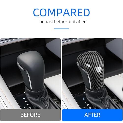 GIPFIRE ABS Carbon Fiber Car Interior Auto Gear Shift Knob Frame Cap Cover Trim Car Protect Accessories Case for Toyota Camry 2018-2025 for Corolla 2020-2024 Automatic Transmission thumbnail 2