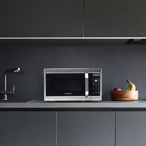 Farberware 0.7 Cu. Ft. Countertop Microwave Oven – 700 Watts Power, Auto Cook Settings, Defrost, Easy Clean and Child Safety Lock - Stainless thumbnail 7