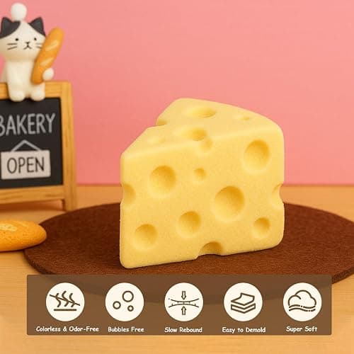 GDDP Squishy Making Kit, 18oz DIY Liquid Slilicone Squishy Kit, Liquid Silicone 1:1 AB Ratio Epoxy Resin Mix with 3 Molds for Squishy Making, Mold Cat Claw, Hamster, Cheese thumbnail 4