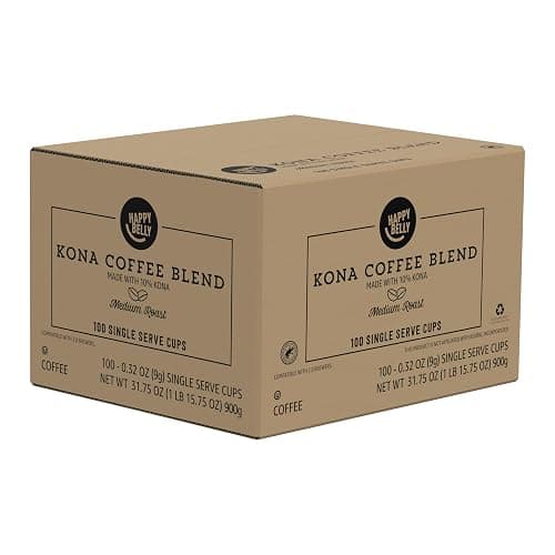 Happy Belly an Amazon Brand -Medium Roast Coffee Pods, Kona Blend, Compatible with Keurig 2.0 K-Cup Brewers, 100 Count thumbnail 5