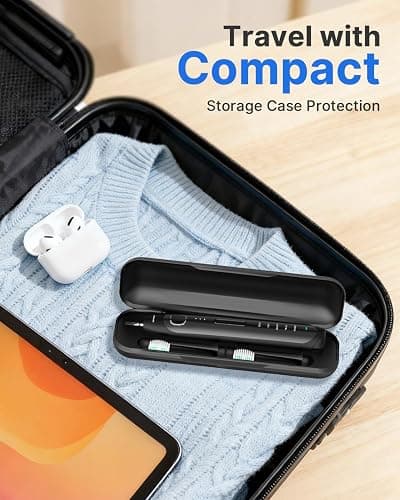 Operan Electric Toothbrush Rechargeable with 6 Brush Heads, Electric Toothbrush for Adults with 5 Modes and IPX7 Waterproof, 40,000 VPM Motor 6 Hours Fast Charge for 100 Days (Black, 1Pack) thumbnail 7
