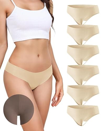 LEVAO Seamless Thongs for Women-Low Waist Invisible G-string No Show Thong Panty Liners Workout Panties S-XL - Image 1