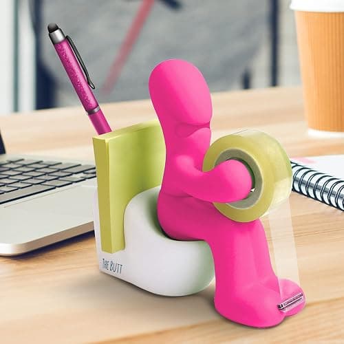 Butt Supplies - Klebefilm-Abroller und Bürobedarf-Station - Schreibtisch-Accessoire - Origineller Schreibtisch-Organizer thumbnail 2