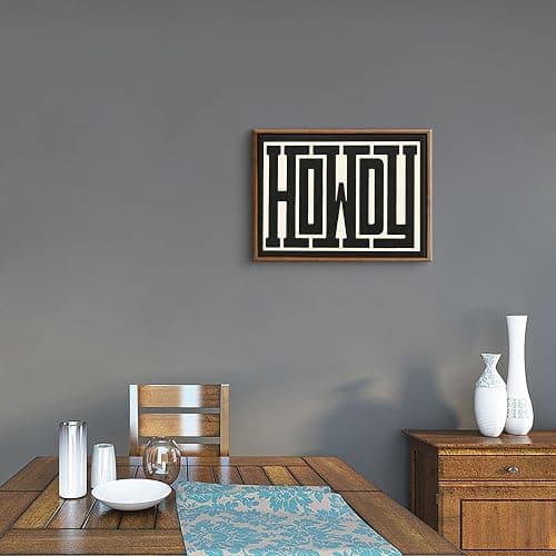 QIYFFBN Framed Funky Western Wall Decor Black and White Howdy Wall Art Big Texas Modern Canvas Picture Southwestern Country Ranch Sign Print Trendy Cowgirl Cowboy Farmhouse Art(12x16in Framed) thumbnail 2