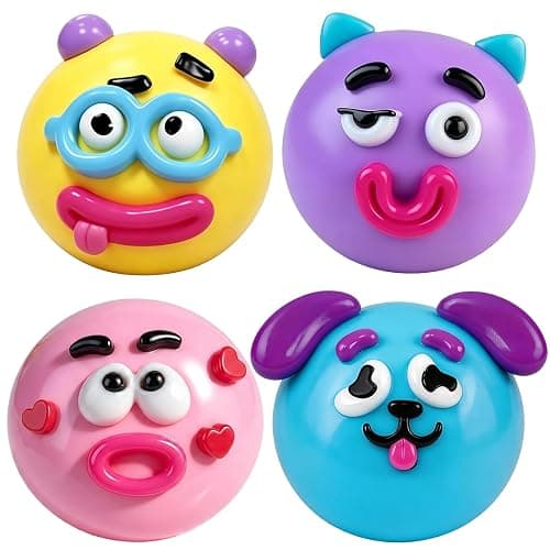 Smushers Squishy Curiosities - Ultra-Soft Slow Rising Stress Relief Toy for Adults, Cute Quirky Sensory Fidget Toy for Anxiety Relief, ADHD & Autism, Unique Office Desk Decor(4PCS) - Image 1