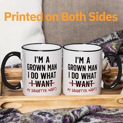 Aurahouse Funny Girl Dad Gifts Mug, Gift for Dad from Daughter | Dad birthday gifts from daughter wife kids, Fathers Day, Christmas gift for dad, New Daddy, I Do What My Daughter Wants thumbnail 5