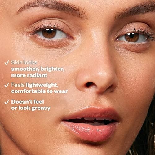 Kosas DreamBeam Water Resistant Sunscreen SPF 40 - Smooth Liquid Sun Protection for Face Lightweight Makeup Base w/Hyaluronic Acid, Ceramides & Peptides - Golden Glow, Sunlit, 40 ml - Sunlit thumbnail 7