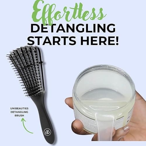 UNIBEAUTIES Hair Detangler Hair Treatment Pre-Shampoo Bundle made for 2 Pack African Pride Moisture Miracle Aloe & Coconut Water Pre-Shampoo & unibeauties Hair Care Kit- Detangling Hair Brush,Shower Caps& Microfiber Hair Towel thumbnail 6