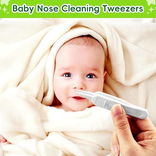 Baby Grooming Kit - 19 in 1 Nursery Essentials Baby Registry Shower Gift for Newborns, Infants, Toddlers, Boys, Girls Kids-Safety Baby Comb, Brush, Finger Toothbrush, Nail Clippers, Scissors(Grey White) thumbnail 6