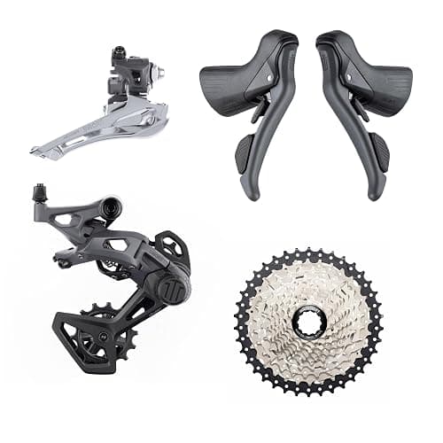 microSHIFT Sword 2x10-Speed Groupset - Includes Brake/Shifters, Front Derailler Braze-On, Rear Derailleur Long Cage, 11-38t Cassette, Crankset Not Included - Image 1