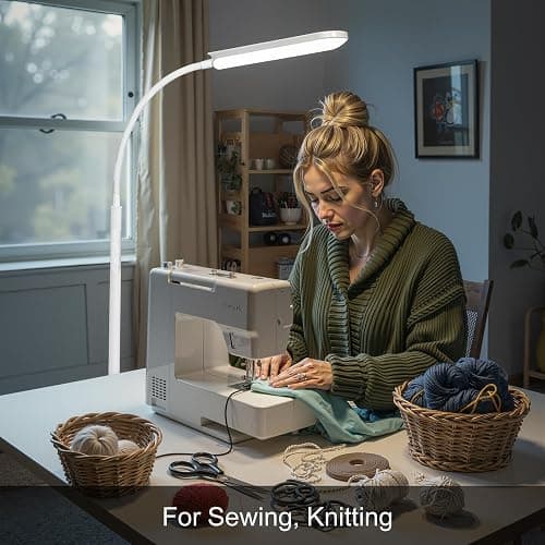 FRIDEKO HOME Floor Lamps for Living Room, 1800LM 4 CCT Gooseneck Reading Light with Remote & Touch Control, Adjustable Bright LED Standing Lamp for Painting Over Chair Crafts Bedroom Office, White thumbnail 6