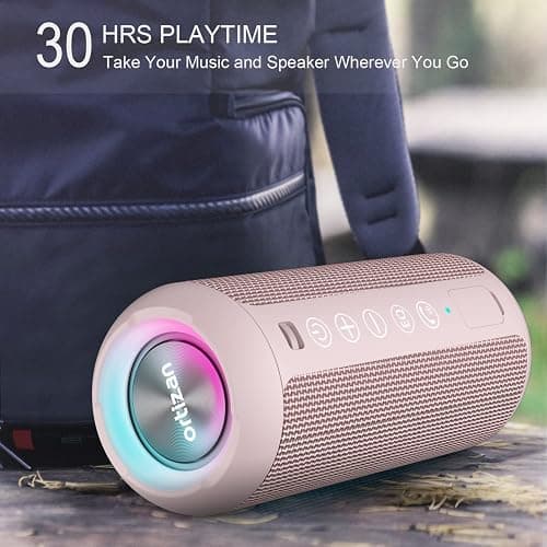 Ortizan Portable Bluetooth Speakers, IPX7 Waterproof Wireless Speaker with 24W Loud Stereo Sound, Deep Bass, Bluetooth 5.3, RGB Lights, Dual Pairing, 30H Playtime for Home, Outdoor, Party thumbnail 5
